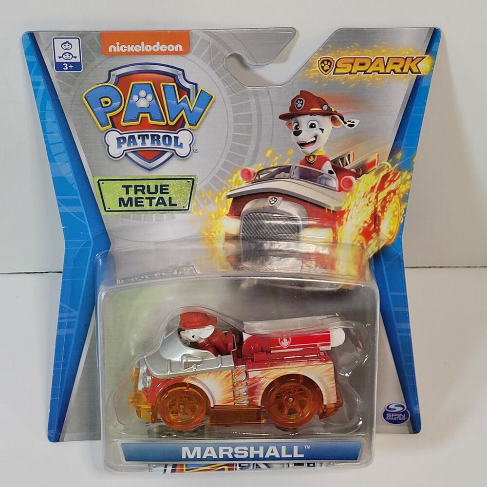 Paw Patrol Marshall Spark Series Diecast Nickelodeon Metal Vehicle Fire Engine